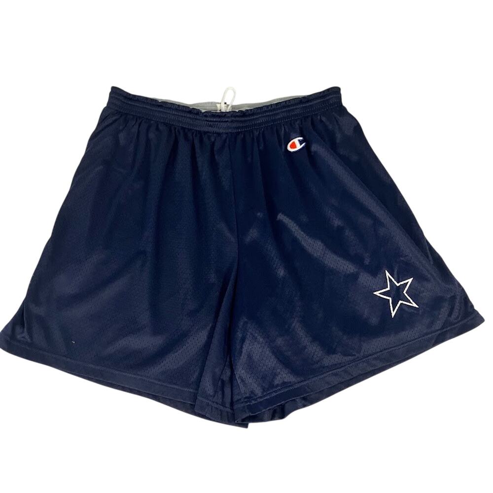 Vintage Champion Dallas Cowboys Practice Shorts NFL 1990s Mesh Navy XXL 44-46